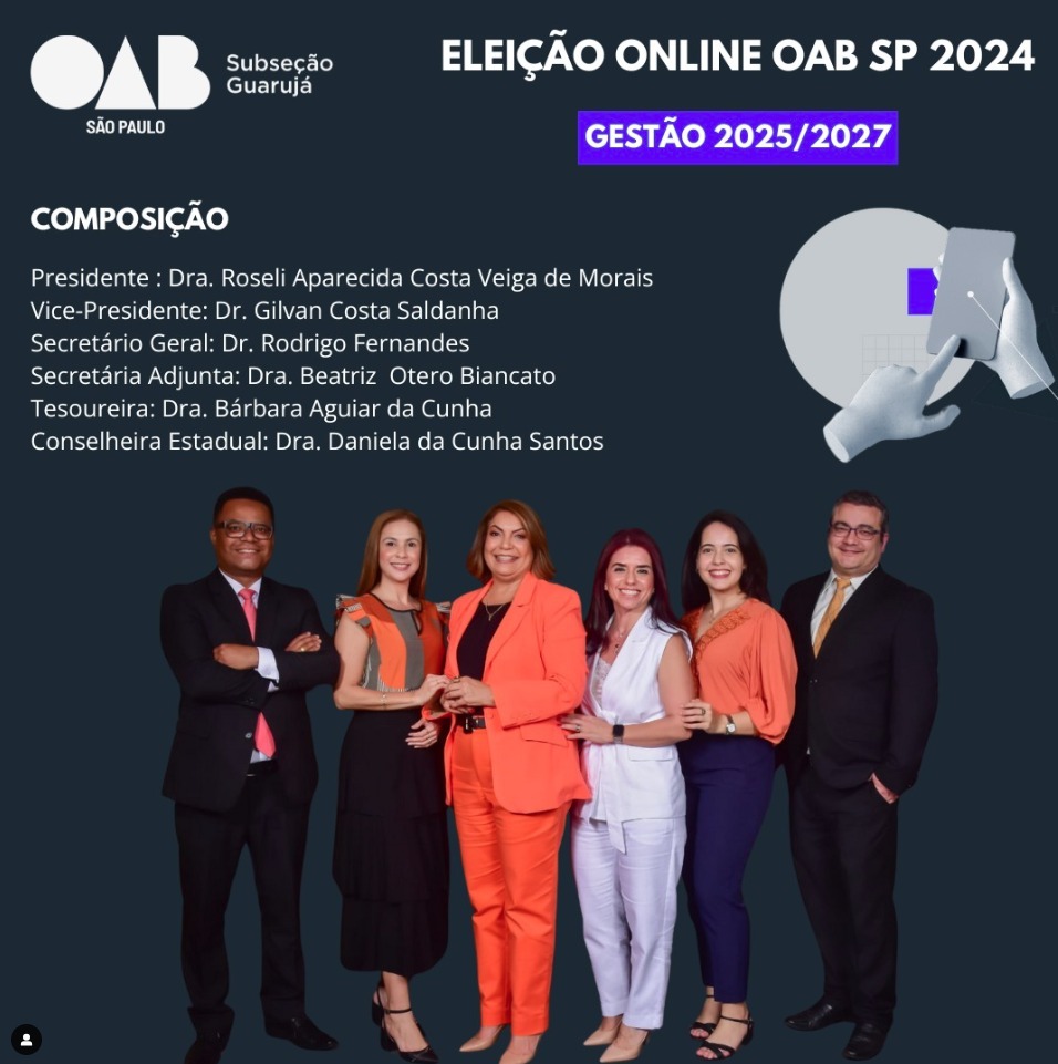 OAB Guarujá apresenta a nova Diretoria eleita nas Eleições OAB/SP 2024