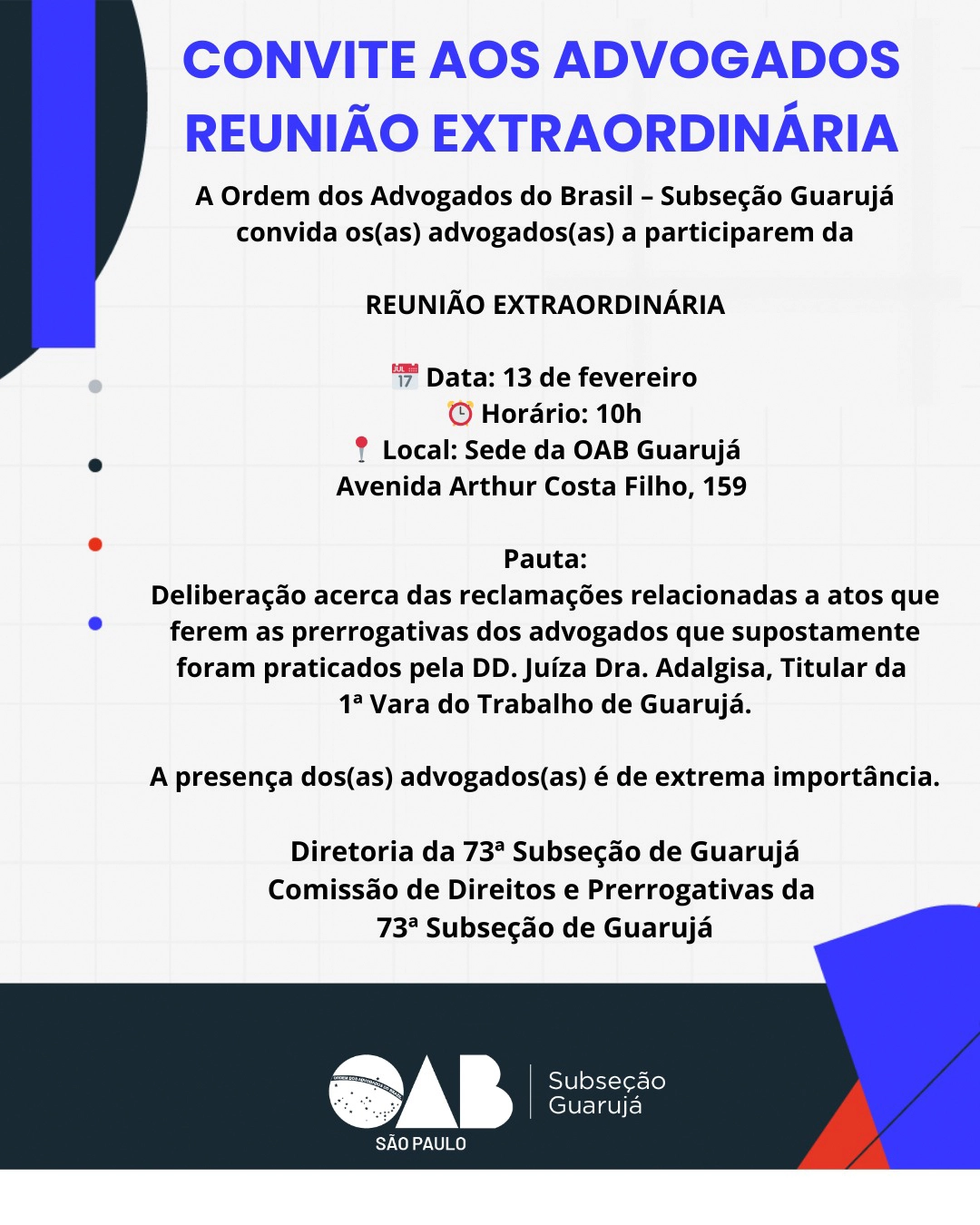 Reunião extraordinária